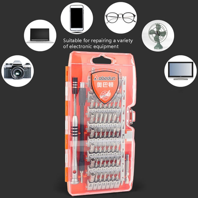 Obadun 9800 58 in 1 Screwdriver Set Manual CRV Batch Mobile Phone Disassembly Glasses Repair Tool, Obadun 9800(Orange)