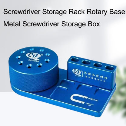 MaYuan Screwdriver Storage Rack Rotary Base Metal Screwdriver Storage Box, Screwdriver Storage Rack