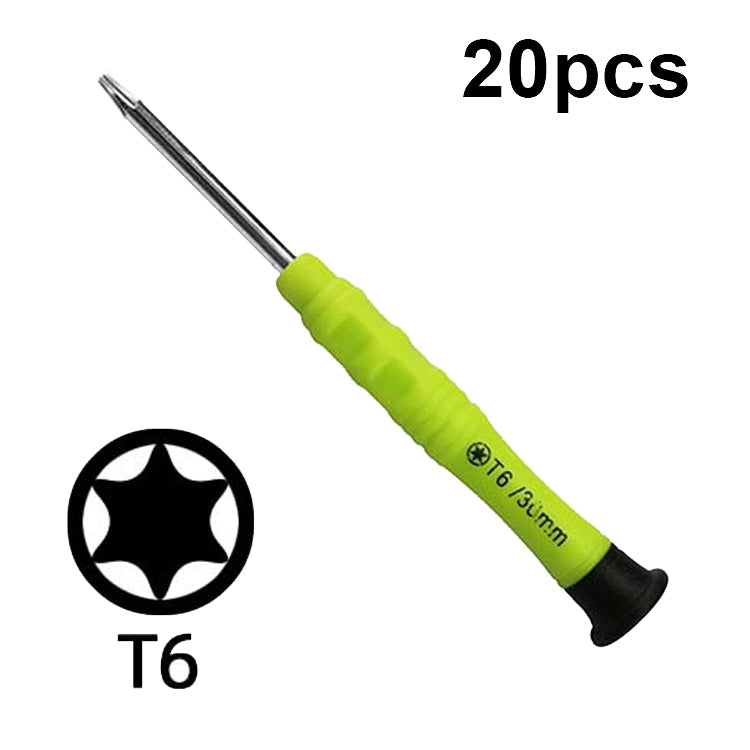 20pcs Mini Screwdriver Anti-Slip Mobile Phone Disassembly Maintenance Tools, 1.5 Straight, 1.2 Phillips, 1.2 Five Star, 0.6Y, T2, T3, T4, T5, T6