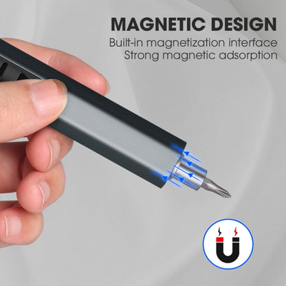11 In 1 Rechargeable Mini Electric Screwdriver Set With 3LED Lighting, 11 In 1  Blue