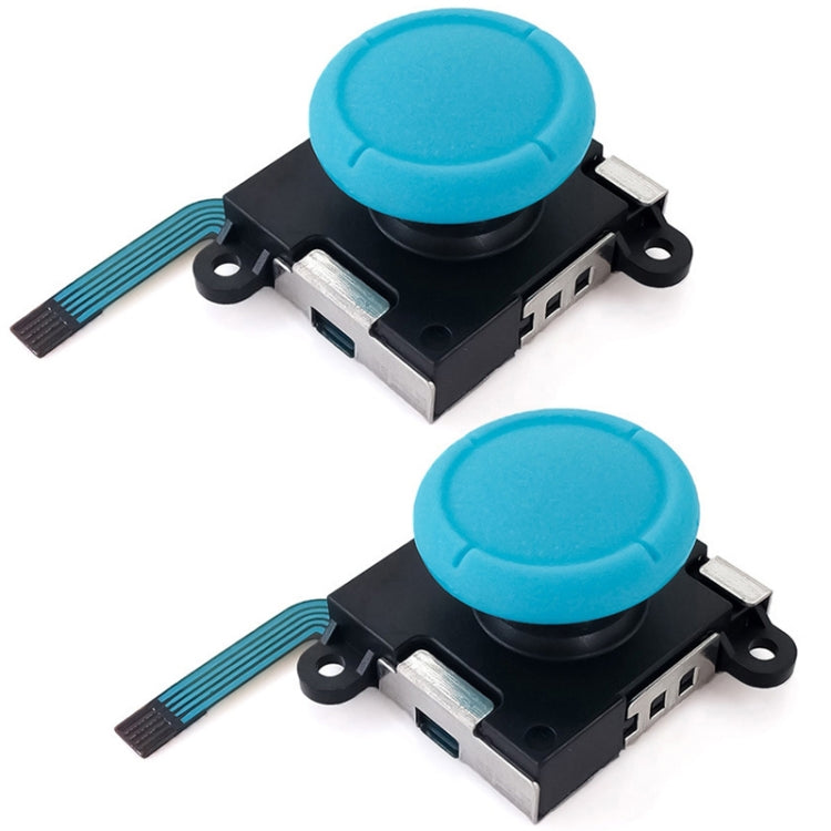 For NS Switch 2pcs 3D Analog Sensor Thumbstick Joystick Left And Right Joystick, Joystick(Blue), Joystick(Red)