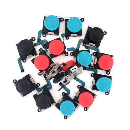For NS Switch 2pcs 3D Analog Sensor Thumbstick Joystick Left And Right Joystick, Joystick(Red), Joystick(Blue)
