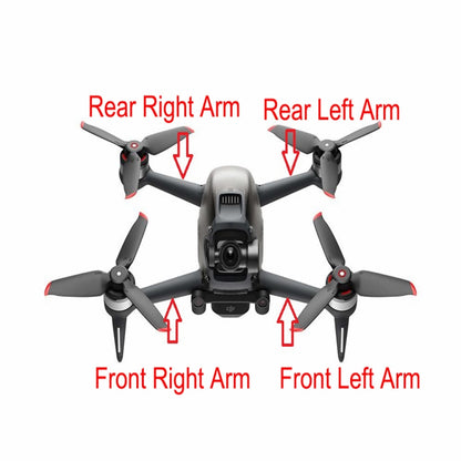 For DJI FPV Drone Arm Parts Replacement Spare Part ,Spec:, Left Front, Left Rear, Right Rear
