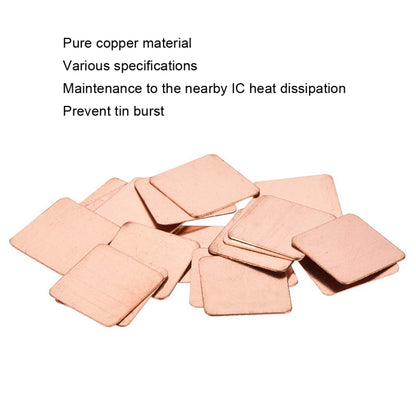 20pcs Laptop Cooling Copper Heat Sink Thermal Conductive Tabs Cell Phone Computer Graphics Card Heat Sinks