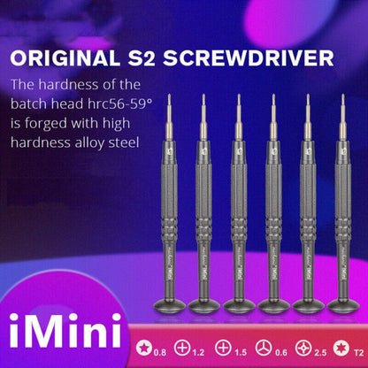 MECHANIC iMini Series Mobile Phone Repair Glasses Screw Batch Clock Tool, Five Star 0.8, Triangle 0.6, Phillips 1.5, Phillips 1.2, Phillips 2.5, T2