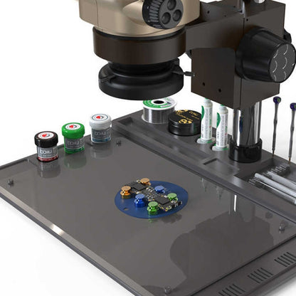 BAKU BA-692  2 In 1 Microscope Maintenance Insulation Pad Aluminum Alloy Silicone Work Mat