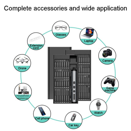 Home Electrical Screwdriver Set Portable Rechargeable Small Motorized Drivers, 68 In 1