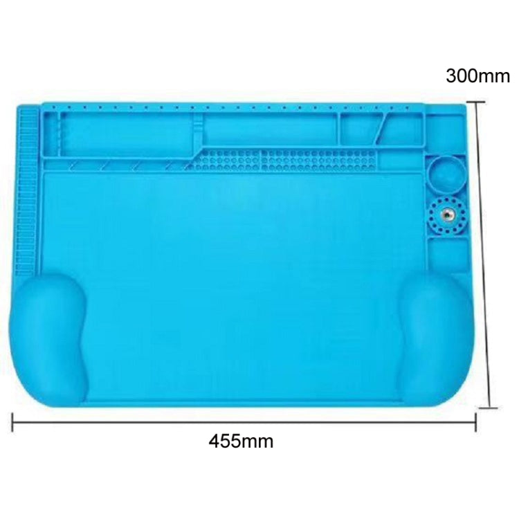 3D Convex Magnetic Silicone Soldering Mat Repair Work Mat, 44.9x29.8x2.86cm