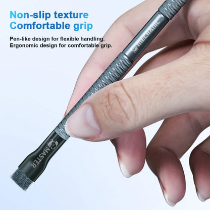 MECHANIC Cell Phone Motherboard Chip Degumming Brush PCB De-Tin Cleaning Cylinder Long Handle Brush, Sideburns, Steel Wire, Double-ended Sideburns+Steel Wire