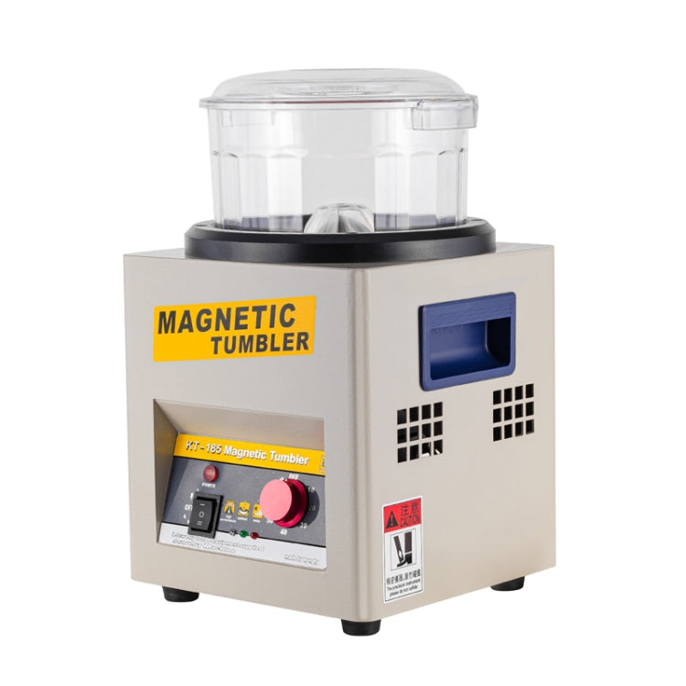 KT-185 Magnetic Polishing Tumbler Stainless Steel Deburring And Polishing Machine, EU Plug