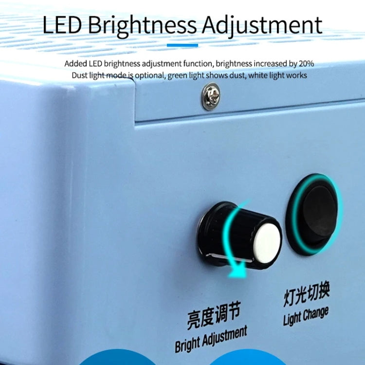 SUNSHINE SS-917C Mobile Phone Screen Repair Dust-free Workbench Green White Light Dual Lamps Dust Display Lamp Operator Bench, US Plug, EU Plug