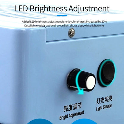 SUNSHINE SS-917C Mobile Phone Screen Repair Dust-free Workbench Green White Light Dual Lamps Dust Display Lamp Operator Bench, US Plug, EU Plug