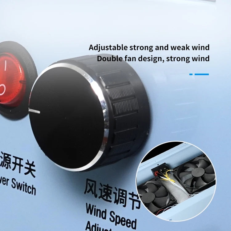 SUNSHINE SS-917C Mobile Phone Screen Repair Dust-free Workbench Green White Light Dual Lamps Dust Display Lamp Operator Bench, US Plug, EU Plug