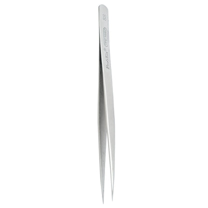 ProsKit 1PK-105T Stainless Steel Anti-magnetic Tweezer Precision Straight Pointed Pincette 140mm