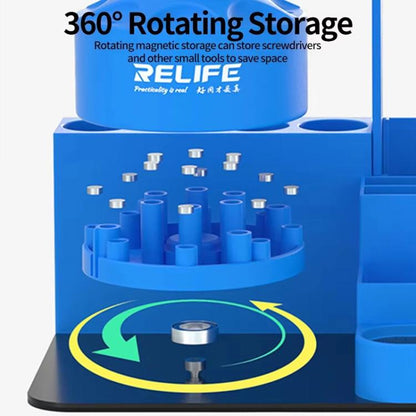 RELIFE RL-001H Rotary Organizer Cell Phone Repair Tool Parts Screwdriver Storage Rack