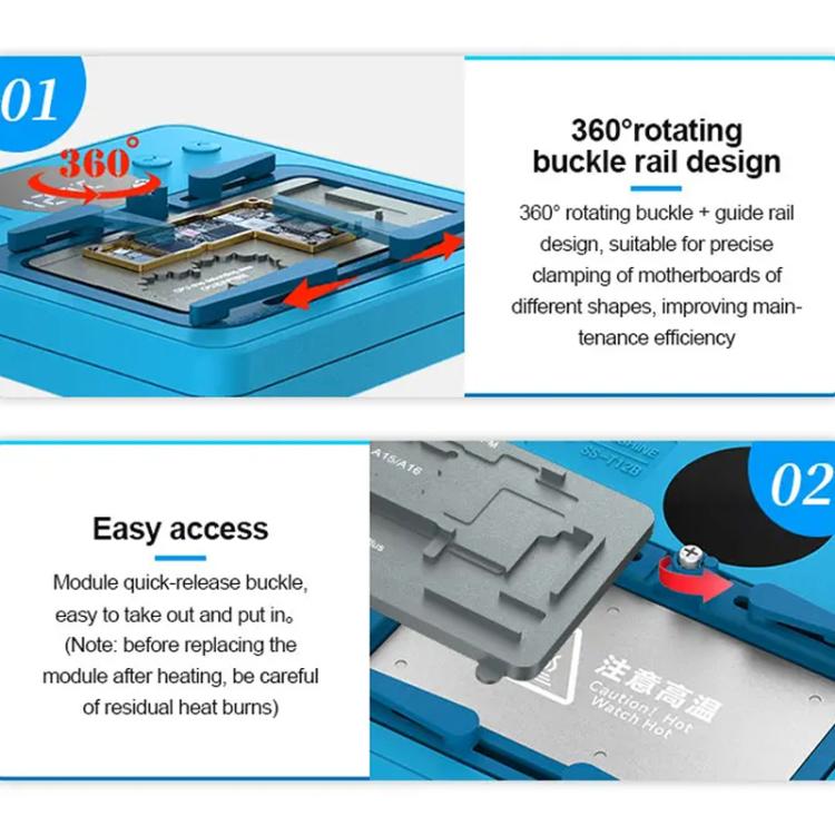 Mobile Phone Motherboard Smart Repair Heating Platform Kit Support IP7G-16PM/Android Universal, SUNSHINE SS-T12B 13 In 1, SUNSHINE SS-T12B 9 In 1