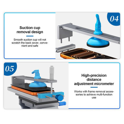 SUNSHINE S-918F Plus 5 In 1 Curved Screen Separator Mobile Phone LCD Screen Repair Separator Heating Platform, S-918F Plus