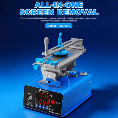 SUNSHINE S-918F Plus 5 In 1 Curved Screen Separator Mobile Phone LCD Screen Repair Separator Heating Platform, S-918F Plus