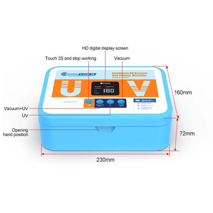 Intelligent UV Light Curing Film Vacuum Laminator UV Curing + Vacuum Holding Machine For Film Application Repair Tool, SUNSHINE S-918B SE