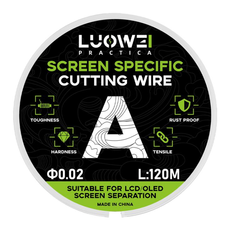 LUOWEI 120M Cell Phone LCD Screen Separation Line High Hardness Cutting Diamond Wire, A 0.02mm, B 0.028mm, C 0.03mm, D 0.035mm
