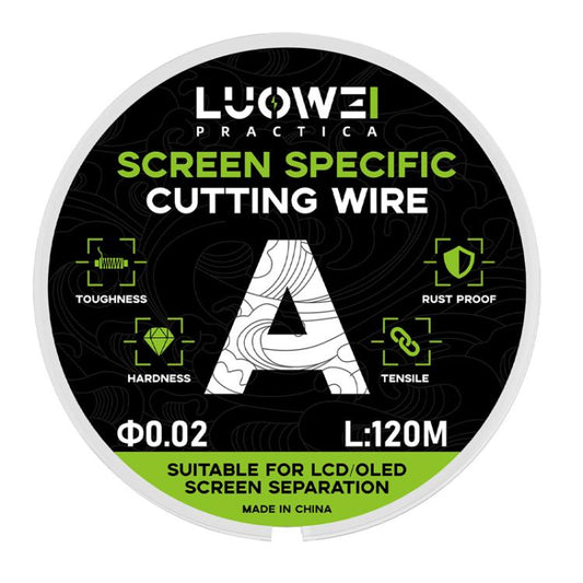 LUOWEI 120M Cell Phone LCD Screen Separation Line High Hardness Cutting Diamond Wire, A 0.02mm, B 0.028mm, C 0.03mm, D 0.035mm
