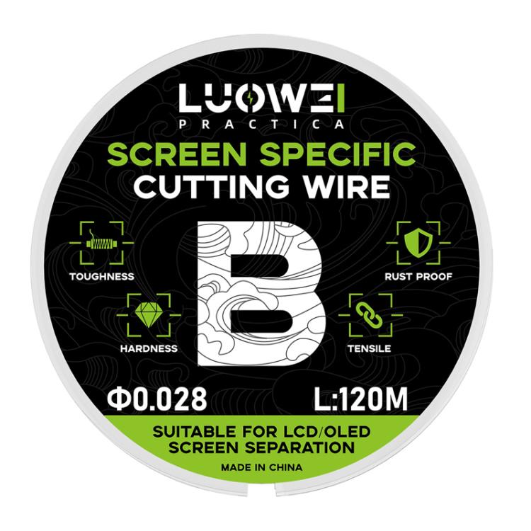 LUOWEI 120M Cell Phone LCD Screen Separation Line High Hardness Cutting Diamond Wire, A 0.02mm, B 0.028mm, C 0.03mm, D 0.035mm