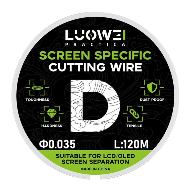 LUOWEI 120M Cell Phone LCD Screen Separation Line High Hardness Cutting Diamond Wire, A 0.02mm, B 0.028mm, C 0.03mm, D 0.035mm