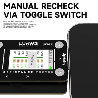 Type-C To 8 Pin Detachable Cell Phone Rear Plug Auto Tester, LUOWEI RT01