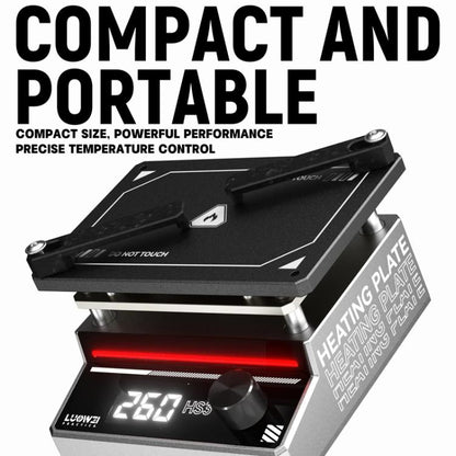 LUOWEI HS3 Universal Preheating Heating Station Layered Lamination Tinning Degumming Heating Station, US Plug, EU Plug