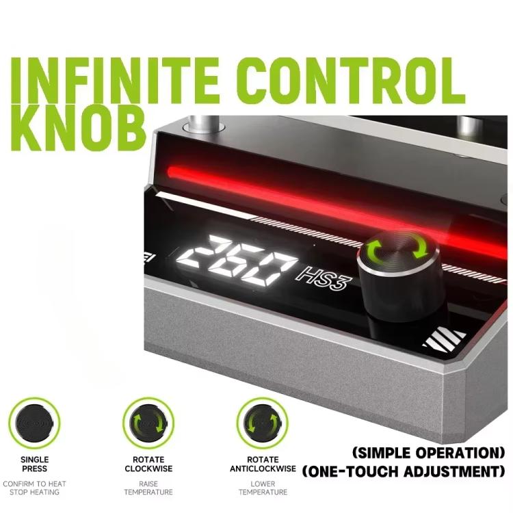 LUOWEI HS3 Universal Preheating Heating Station Layered Lamination Tinning Degumming Heating Station, US Plug, EU Plug