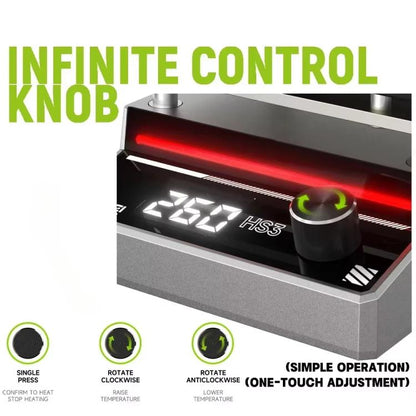 LUOWEI HS3 Universal Preheating Heating Station Layered Lamination Tinning Degumming Heating Station, US Plug, EU Plug