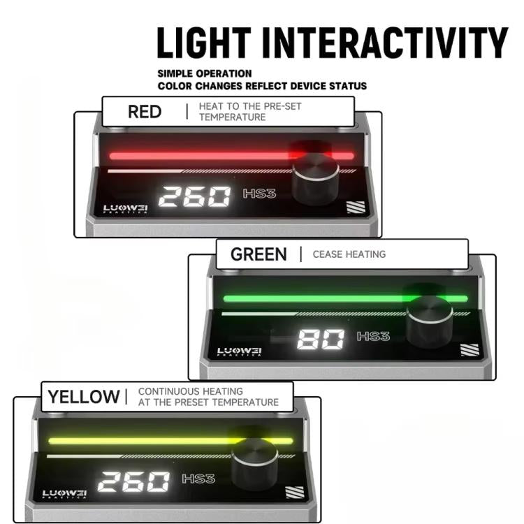 LUOWEI HS3 Universal Preheating Heating Station Layered Lamination Tinning Degumming Heating Station, US Plug, EU Plug