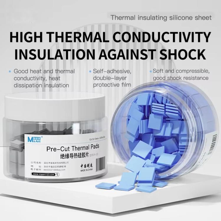 MaAnt DR-03 100pcs /Box Insulating Thermal Conductive Silicone Spacer CPU Thermal Spacer