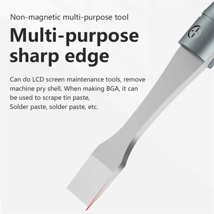 Cell Phone Repair Non-Magnetic Stainless Steel Scraper Removal Tablet Paste Stirring BGA Pry Bar Degumming Tool