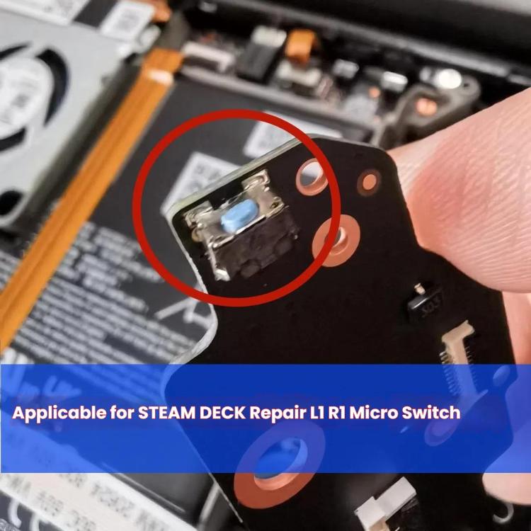 For Steam Deck 10pcs Shoulder Keys L1 R1 Microswitch, L1 R1 Microswitch
