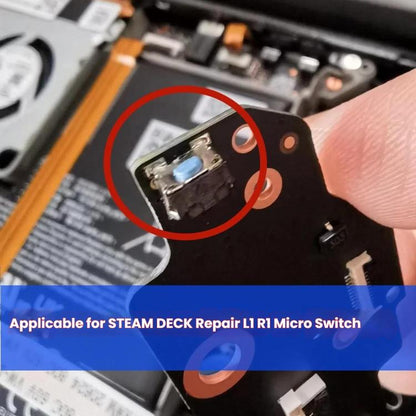 For Steam Deck 10pcs Shoulder Keys L1 R1 Microswitch, L1 R1 Microswitch