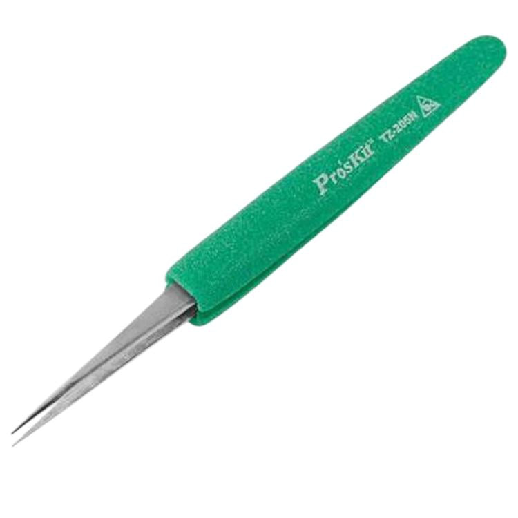 Anti-Static Non-Slip Soft Grip Stainless Steel Tweezers, ProsKit TZ-202N, ProsKit TZ-204N, ProsKit TZ-212N