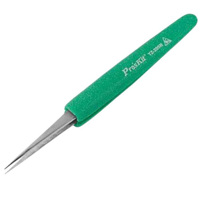 Anti-Static Non-Slip Soft Grip Stainless Steel Tweezers, ProsKit TZ-202N, ProsKit TZ-204N, ProsKit TZ-212N