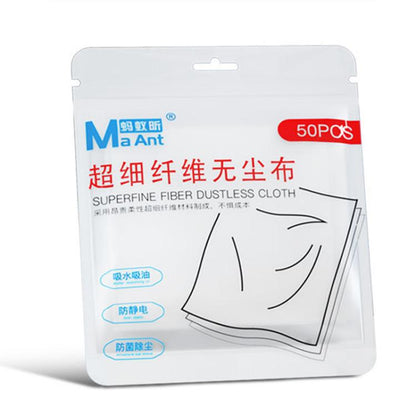 Cell Phone Film Repair Anti-Static Dustless Cloth Industrial Wiping Cloths Lint Free Cleaning Cloths, MaAnt 50pcs /Pack Superfine Fiber Dustless Cloth, MaAnt 100pcs /Pack Electrostatic Fiber Dustless Cloth