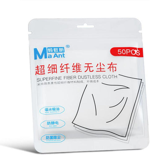 Cell Phone Film Repair Anti-Static Dustless Cloth Industrial Wiping Cloths Lint Free Cleaning Cloths, MaAnt 50pcs /Pack Superfine Fiber Dustless Cloth, MaAnt 100pcs /Pack Electrostatic Fiber Dustless Cloth