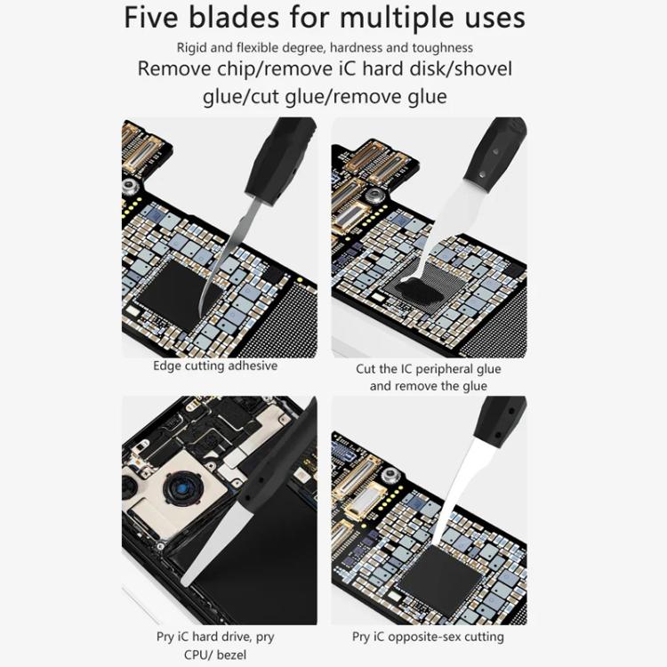 Cell Phone Repair Rework Blade Pry Knife Motherboard Scraping Cutting Degumming Tool, M075