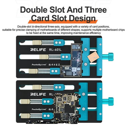 Mobile Phone Repair Mainboard Multi-Use Card Holder Chip Dual-Axis Fixed Card Slot, RL-601L