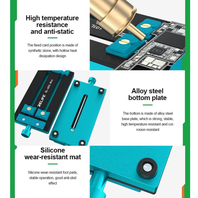 Rotary Mobile Phone Motherboard Repair Multi-Use Card Holder High Temperature Resistant Fixed Card Slot, RL-601L Mini