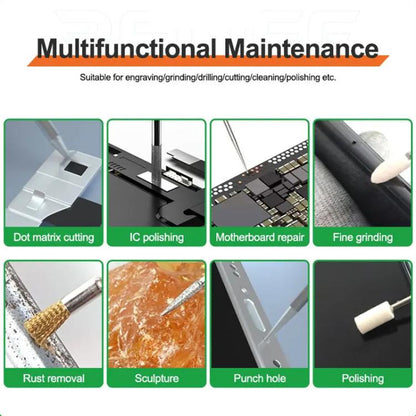 Smart Rechargeable Grinding Pen Portable Grinding Head Rust Removal Polishing Motherboard Repair Electric Grinder, RL-068C
