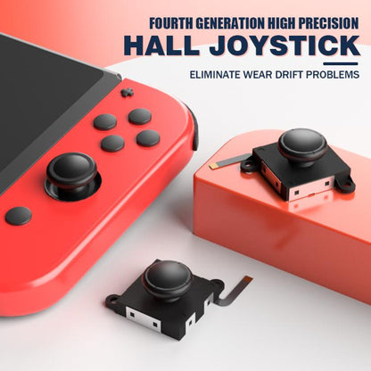 Hall Effect Joystick for Nintendo Switch/OLED/Lite Joy-Con Electromagnetic Analog Stick with No Drift, Black, Set 1, Set 2
