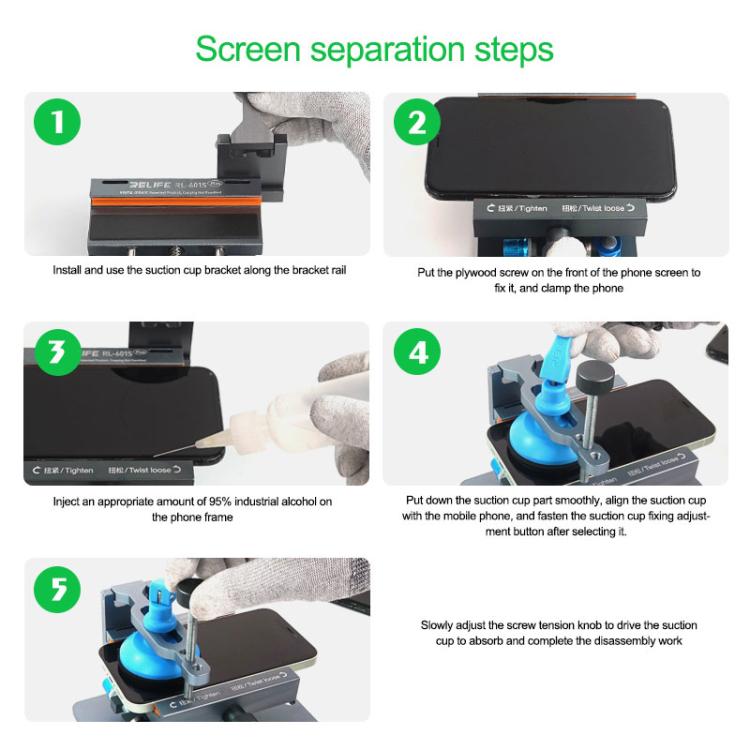 2 In 1 Split Screen Rotating Mobile Phone Repair Fixture Multifunctional Rotating Clamp, RL-601S Plus
