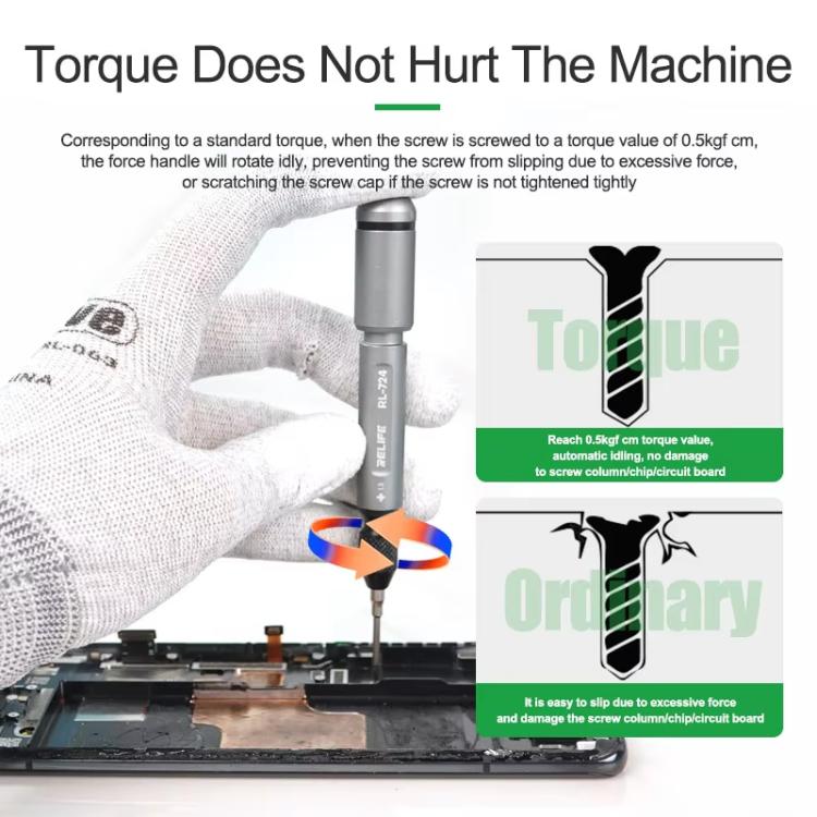 High Precision Torque Screwdriver For Mobile Phone Repair Disassembly, RELIFE RL-724 Y0.6, RELIFE RL-724 Five Star 0.8, RELIFE RL-724 Phillips 1.5, RELIFE RL-724  T1, RELIFE RL-724 Phillips 2.5