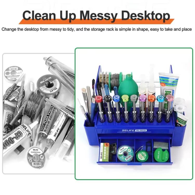 RELIFE RL-001G Desktop Screwdriver Display Rack Repair Tool Storage Rack, RL-001G