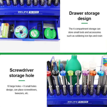 RELIFE RL-001G Desktop Screwdriver Display Rack Repair Tool Storage Rack, RL-001G
