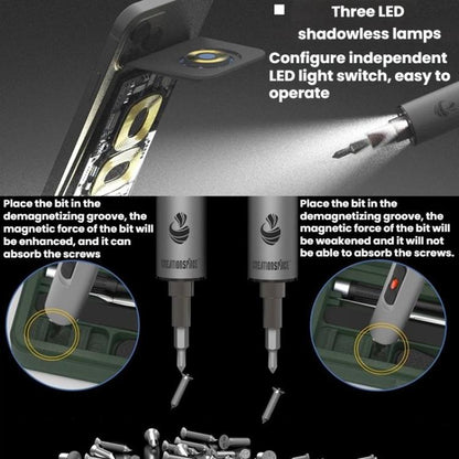 CREATIONSPACE CS0802A 42pcs Mini Electric Rechargeable Screwdriver Set